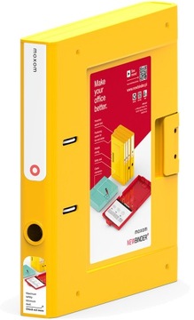 MOXOM - Segregator plastikowy A4 - NewBinder - 50 mm - żółty