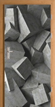 SZEŚCIANY 3D NOWOCZESNA OKLEINA NA DRZWI SZAFĘ