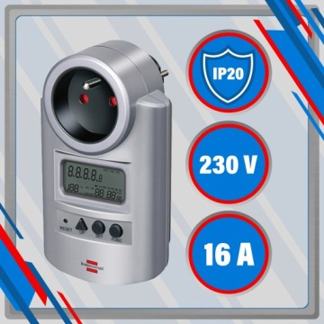 СЧЕТЧИК ПОТРЕБЛЕНИЯ ЭНЕРГИИ Primera Line PM 231 BRENNENSTUHL + АККУМУЛЯТОРЫ