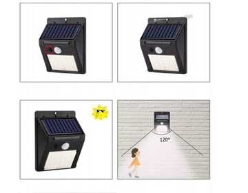 СОЛНЕЧНАЯ ЛАМПА 20 СВЕТОДИОДОВ С ДАТЧИКОМ ДВИЖЕНИЯ И СУМЕРКА