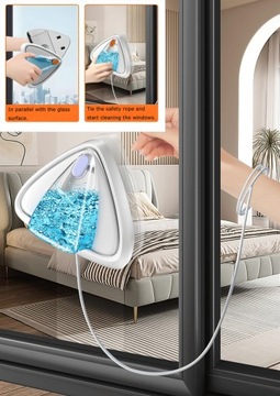 Двусторонний магнитный очиститель окон для мытья стеклянных окон толщиной 25–35 мм.