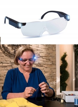 ЛУПА MAGIC VISION СО СВЕТОДИОДНОЙ ЛУПОЙ, ПЕРЕЗАРЯЖАЕМОЙ USB 180%