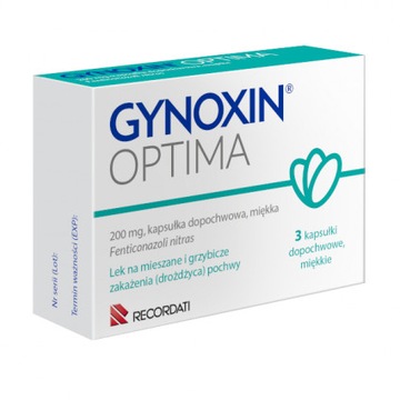 Gynoxin Optima, 200 mg, 3 kapsułki dopochwowe