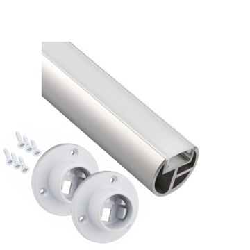 Drążek Ubraniowy Aluminiowy Profil LED do Taśm 10mm Rura do Szafy 1m