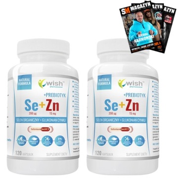 WISH SELEN ORGANICZNY 200 mcg CYNK 15 mg 120k x2