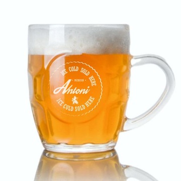 Kufel do Piwa z Imieniem Grawerem Personalizowany na Prezent Urodziny 500ml