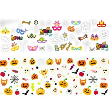 10 НАБОР ТРАНСФЕРНОЙ ФОЛЬГИ «Призраки Хэллоуина» БУ!