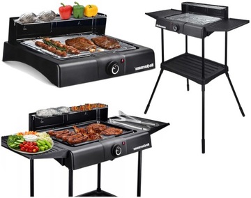 GRILL ELEKTRYCZNY STOJĄCY OGRODOWY 3w1 GIGANT