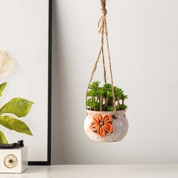 Подвесной горшок для горшечных растений, украшения дома, цветочные горшки, диаметр 8 см, высота 6,5 см.