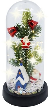 РОЖДЕСТВЕНСКАЯ ЕЛКА В СТЕКЛЕ, РОЖДЕСТВЕНСКОЕ УКРАШЕНИЕ СО СВЕТОДИОДНОЙ ПОДСВЕТКОЙ