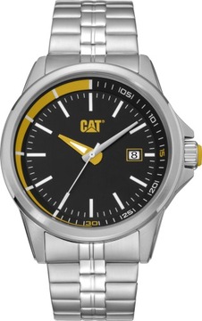 Zegarek Caterpillar CAT Slider stal nierdzewna czarny datownik 43mm