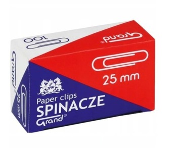 SPINACZE BIUROWE OKRĄGŁE R-25 25mm GRAND 100 SZTUK