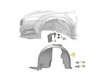 OE SKODA 5E3809958K PODBĚH PRAVÉ PŘEDNÍ OCTAVIA IV