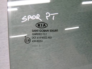 KIA SPORTAGE III SZYBA DRZWI TYLNA TYŁ 2011