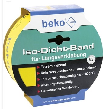 Лента Iso-Dicht 60 мм х 40 м Beko Желтая