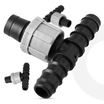 10x Tee 16x16x16 мм разъем шланга капель