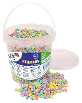DIY Koraliki do prasowania PASTELOWE MIX 5000 szt. w wiaderku