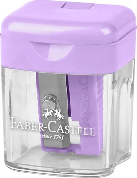 Temperówka strugaczka pojedyncza z pojemnikiem Faber-Castell PASTELOWA