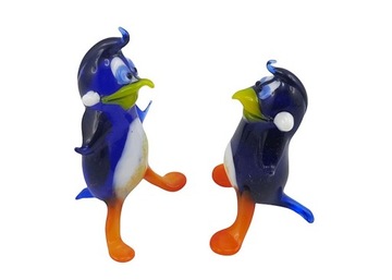 КРАСИВАЯ СТЕКЛЯННАЯ ФИГУРКА/ПИНГВИН/РУЧНАЯ РАБОТА