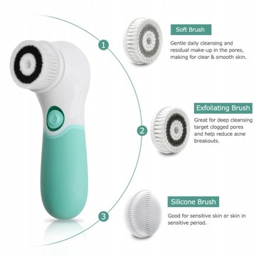 Электрическая щетка для чистки лица Силиконовый уход за лицом