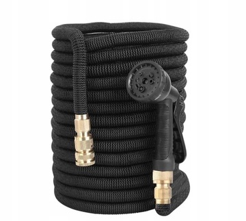 OGRODOWY WĄŻ 7,5m ROZCIĄGLIWY + ZŁĄCZKI + PISTOLET