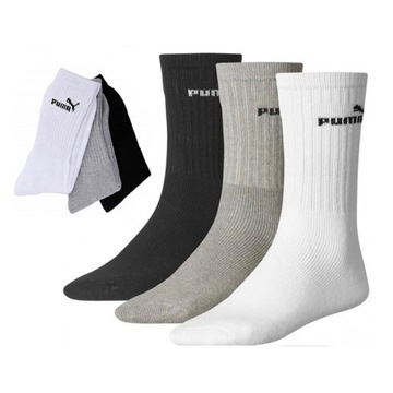 PUMA skarpety sportowe długie mix 3pack 43-46 oryginalne skarpetki 3pary