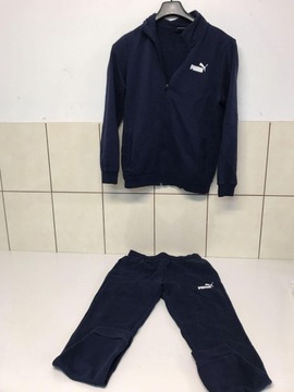 Puma dresy męskie CLEAN SWEAT SUIT FL niebieski rozmiar S