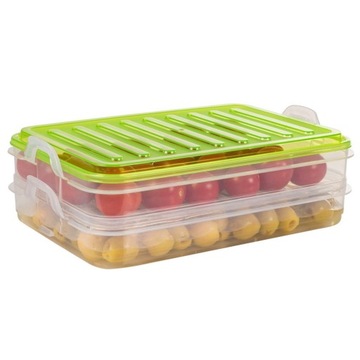 EXCELLENT HOUSEWARE Pojemnik organizer na wędliny sery 2-poziomowy