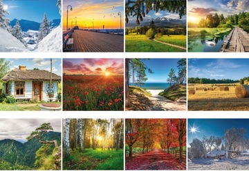 Календарь 2025 блокнот-полоска с магнитом ПОЛЬСКИЕ ПЕЙЗАЖИ