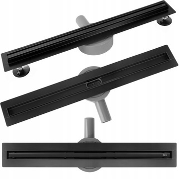 ODPŁYW LINIOWY CZARNY 100 CM NISKI POD PRYSZNIC REA NEOX SLIM PRO BLACK