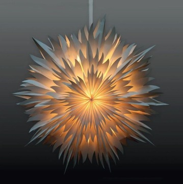 Бумажное украшение LED SHALLOW, натуральная Рождественская звезда 50 см.