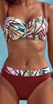 ЖЕНСКИЙ КУПАЛЬНИК ИЗ ДВУХ ЧАСТЕЙ С УТЕПЛКОЙ PUSH UP SET 80E