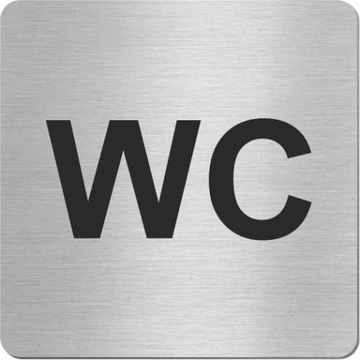 Tabliczka TOALETA WC inox STAL NIERDZEWNA