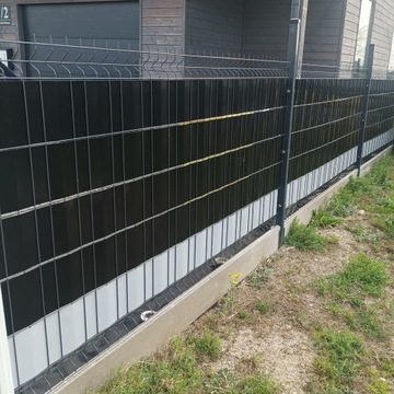 Лента для ограждения ограждения, черная 19смx35м 630г Клипсы 25