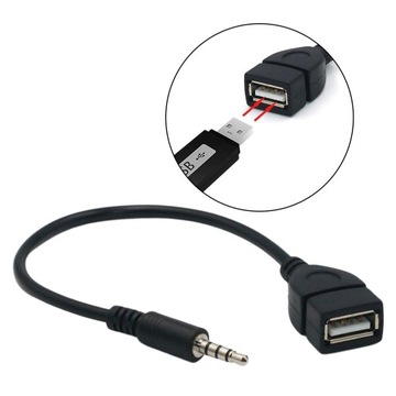 Автомобильный MP3-плеер конвертер 3,5 мм штекер AUX аудио на гнездо USB-разъема
