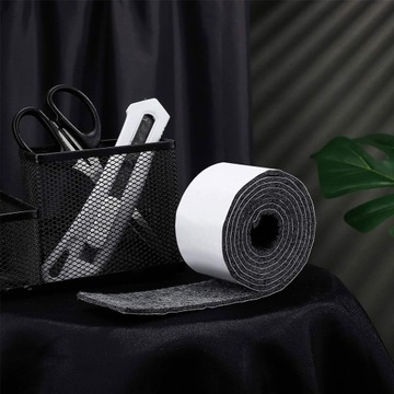 САМОКЛЕЯЩИЙСЯ ВОЙЛОК С КЛЕЕМ ЧЕРНЫЙ ПОДКЛАДКА ДЛЯ МЕБЕЛИ 10 Х 100 СМ