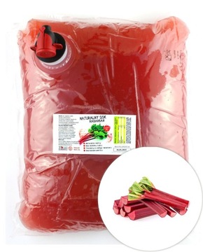 SOK Z RABARBARU TŁOCZONY RABARBAR 100% 3L ŚWIEŻY