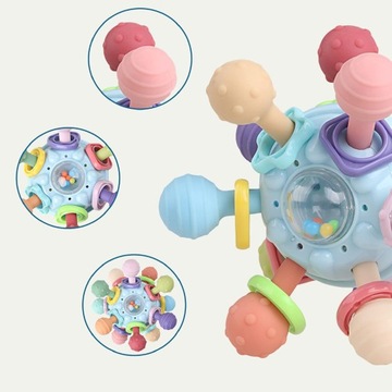 СЕНСОРНАЯ ИГРУШКА МОНТЕССОРИ ПРОРЕЗЫВАТЕЛЬ ДЛЯ ДЕТЕЙ 0-12 МЕСЯЦЕВ ПОДАРОК