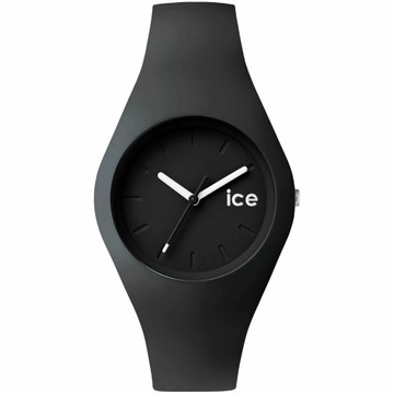 ICE WATCH zegarek na czarnym silikonowym pasku 100 m wodoszczelny komunia