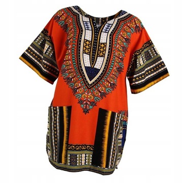 Koszulka unisex Dashiki z krótkim rękawem, af