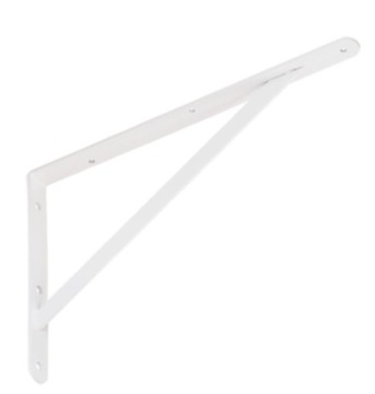 WSPORNIK PÓŁKI STALOWY WZMOCNIONY BIAŁY 250x150