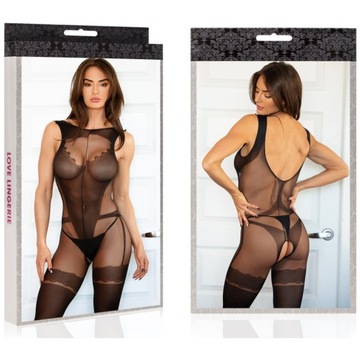 BODYSTOCKING Z WYCIĘTYMI PLECAMI I DZIURKĄ W KROKU