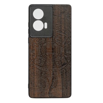 Dřevěné Pouzdro Bewood pro Motorola Edge 50 Fusion Kalendář Aztécký Ziricote