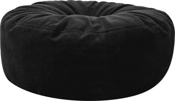 PUFA OKRĄGŁA ROLLER PODNÓŻEK VELVET CZARNY 47x20 cm