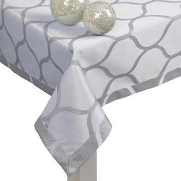 Obrus CASABLANCA LUX 240x140 grafit-srebro