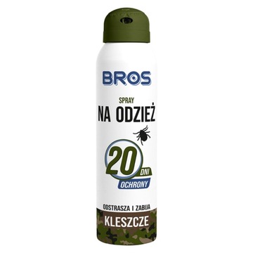 Spray Na Kleszcze Na Odzież - odstrasza i zabija kleszcze Bros 90 ml