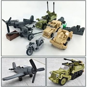 Кирпичи TRUCK BATTLEFIELD Самолет Армия 8 ФИГУРКИ 552 шт. + LEGO ОРУЖИЕ