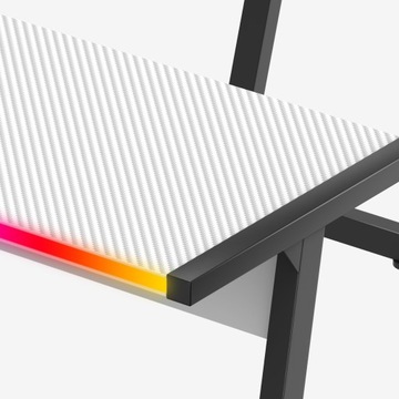 Игровой стол для игрока Corner Huzaro Hero 6.0 White RGB LED RGB