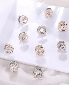 Запонки ХРУСТАЛЬ БРОШЬ булавка для украшения и сна на декольте 10 шт