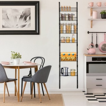 НАСТЕННЫЙ/ДВЕРНОЙ ОРГАНАЙЗЕР 6 МЕТАЛЛИЧЕСКИХ ПОЛОК